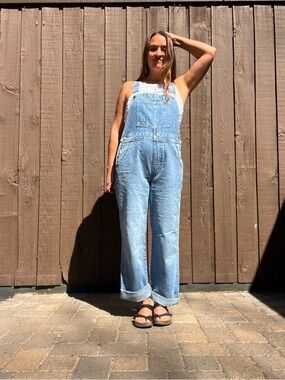 ASOS Design Denim Overalls Womens US 8 Blue Jean Dungarees Relaxed Fit